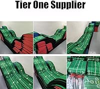 Vista 7 de Juego de putting de golf, juego de putting verde para interiores, tapete de golf desmontable, incluye 1 putter, 6 pelotas de golf, 3 tazas de golf