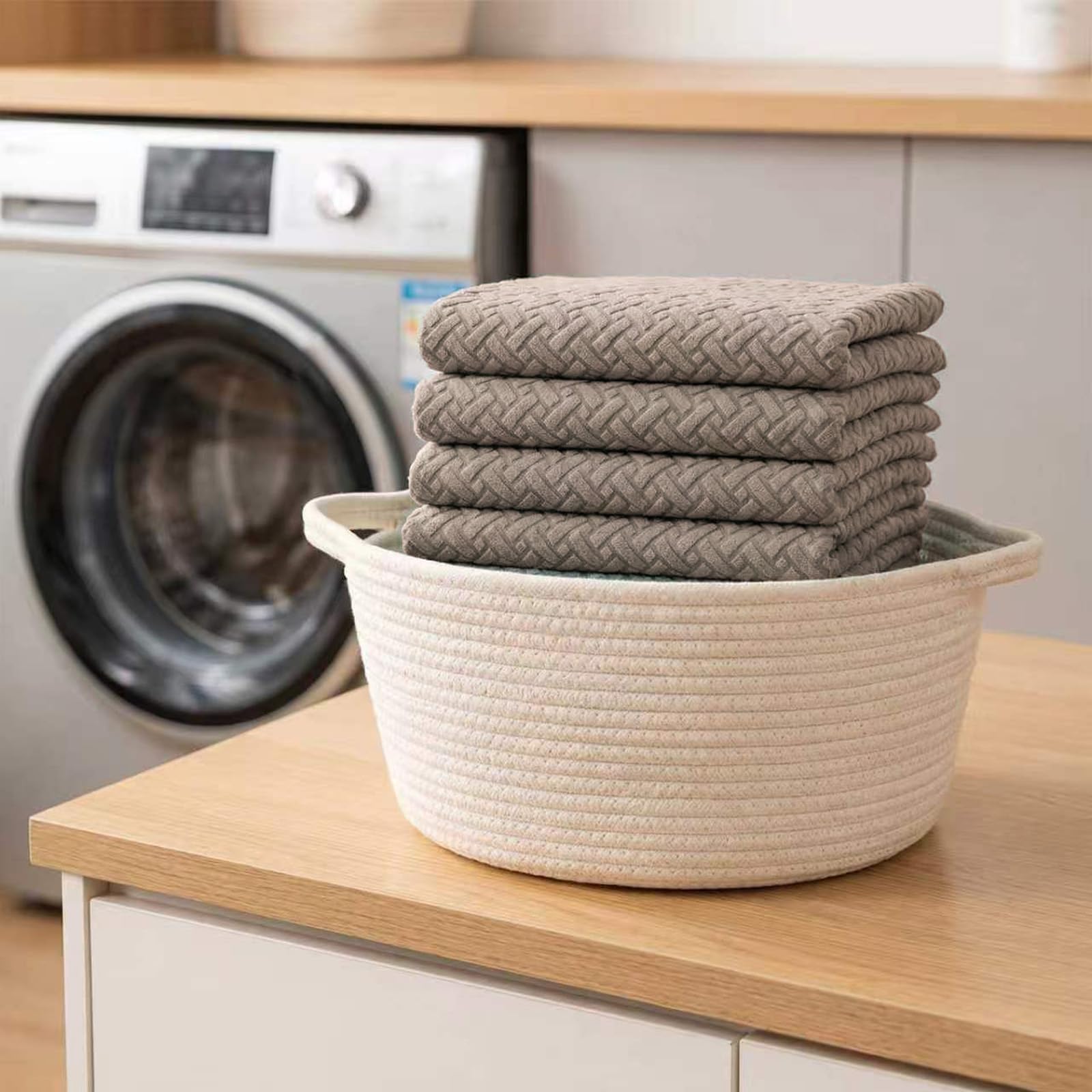 Stretch Wasserabweisende Twill Jacquard Esszimmer Stuhlhussen Home Decor, Stuhlhussen für Esszimmerstühle Restaurant Hotel Zeremonie (Kamel,6 Stück)