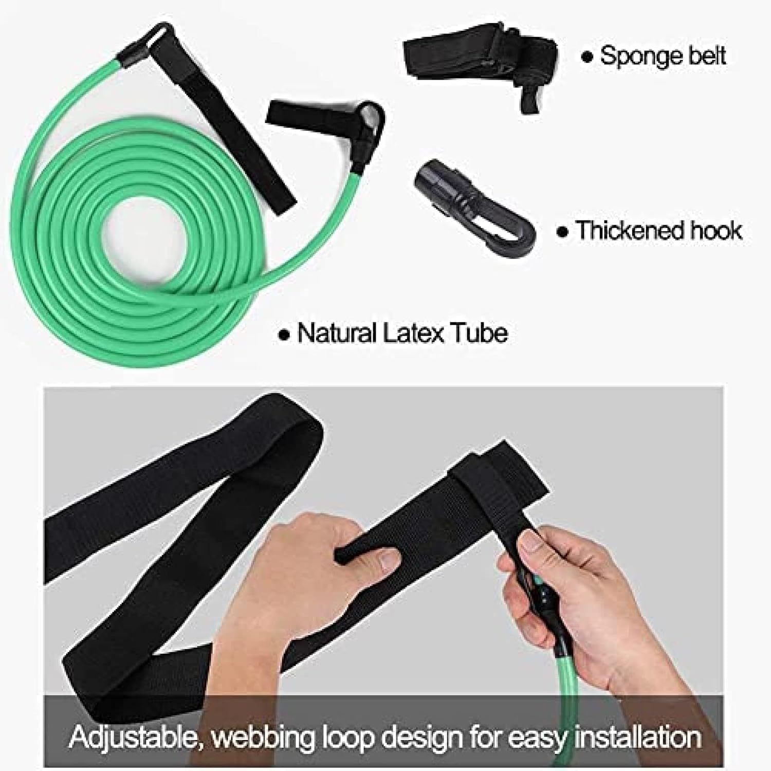Swimming Training Belts, Swimming Training Resistance Belt, Stationary Swimming Belt, Swimming Harness, Swimming Resistance Static Bands, Pair Elastic Ropes