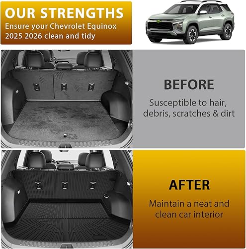 Vista 133 de Powerty Alfombras resistentes para BMW X3 2018 a 2024 y BMW X4 2019 a 2024, a medida para accesorios de X3 y X4, de elastómero termoplástico 3D