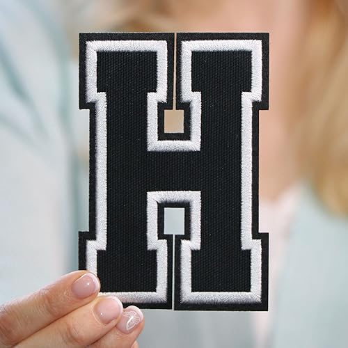 Miniatura 340 de Parches de letras termo-adhesivas de alta calidad – Lindas letras para ropa – Parche universitario para ropa – Letras bordadas de 4 1/2 parches