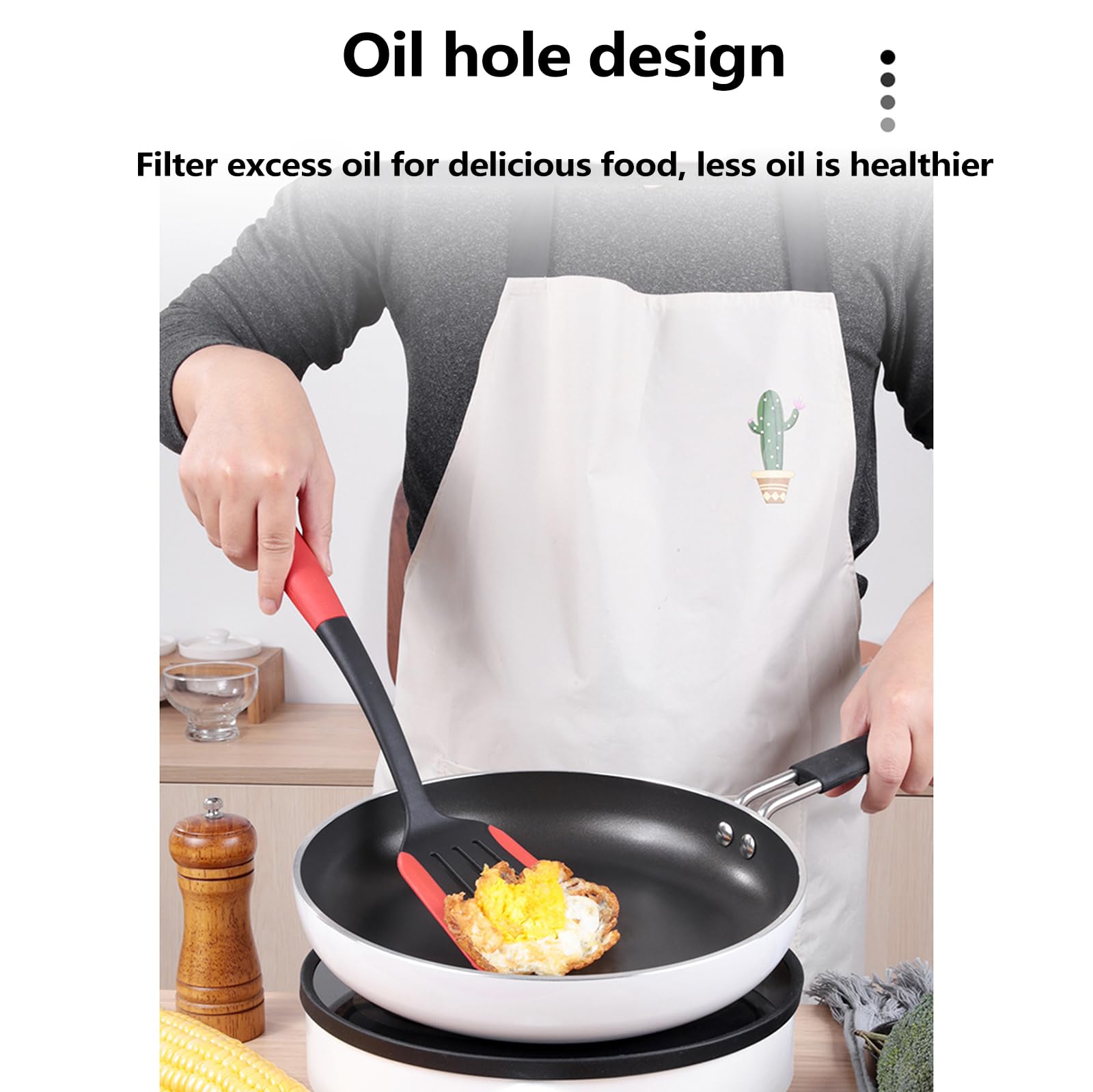 Küchenhelfer, Silikon Küchenutensilien Kochutensilien Set, Hitzebeständiger Schwarz Kochbesteck Kochgeschirr Mit Pfannenwender Für Kochen Backen, Gesund & Antihaft, Spülmaschinenfest 7 Stück