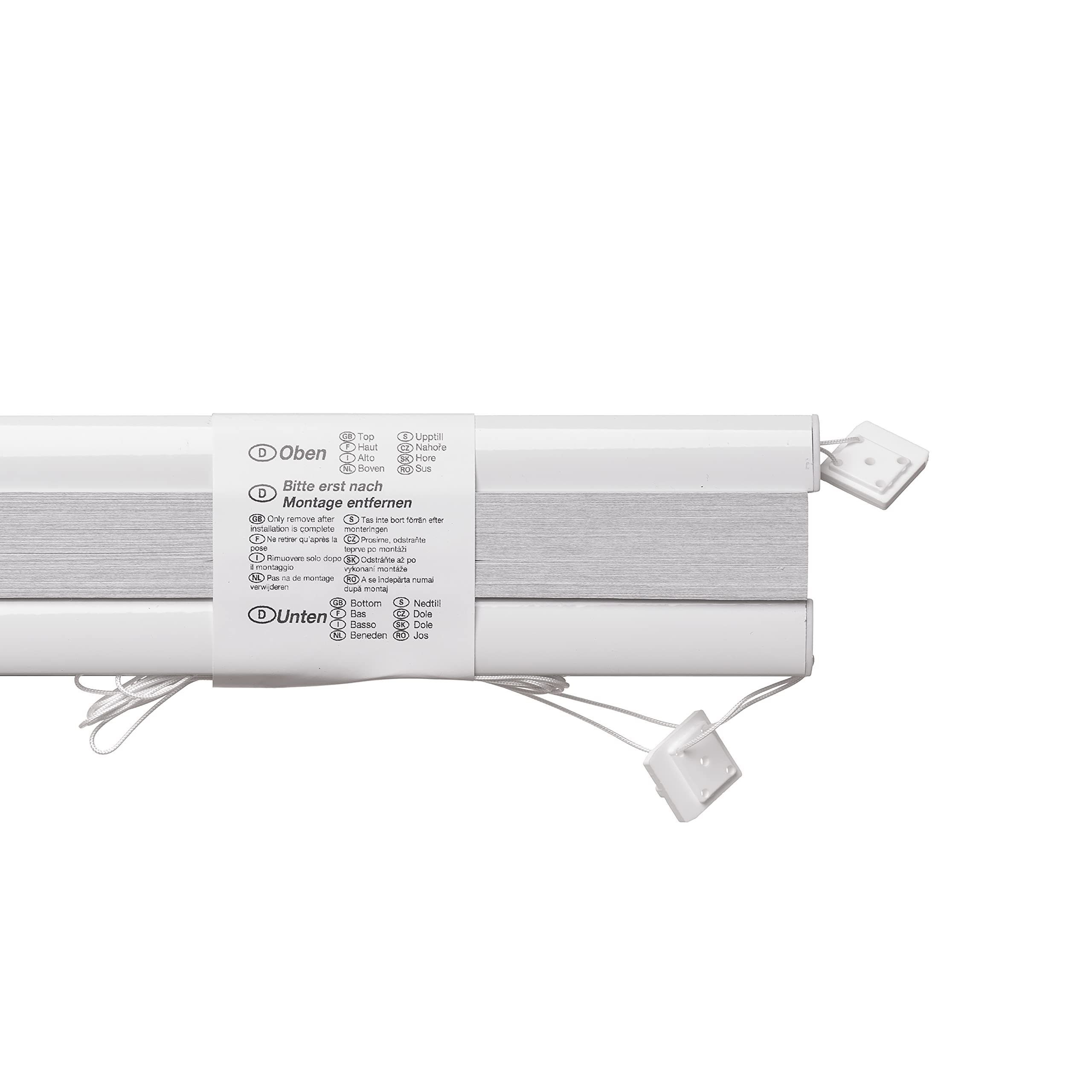 Ventanara Roleta plisowana, bez wiercenia, do klejenia, plisowana, plisowana, wraz z nośnikami samoprzylepnymi premium (45 x 130 cm, biała, plaster miodu zaciemniająca)