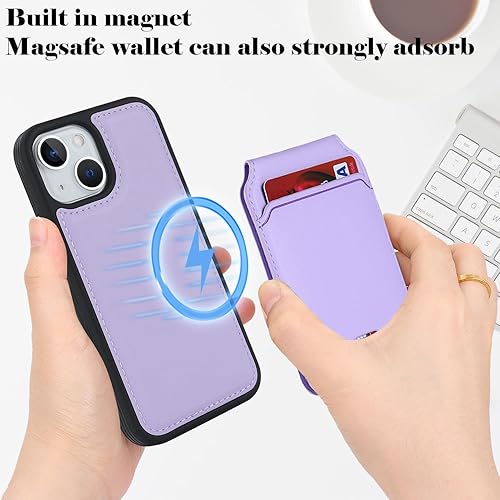 Miniatura 4 de Havaya Magsafe - Funda para iPhone 13 Mini, compatible con iPhone 13 Mini, funda magnética de cuero para mujer, color negro