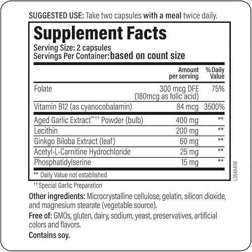 Miniatura 3 de Kyolic Specialty Series Neuro-Logic, para memoria, aprendizaje y nitidez *, 120 cápsulas