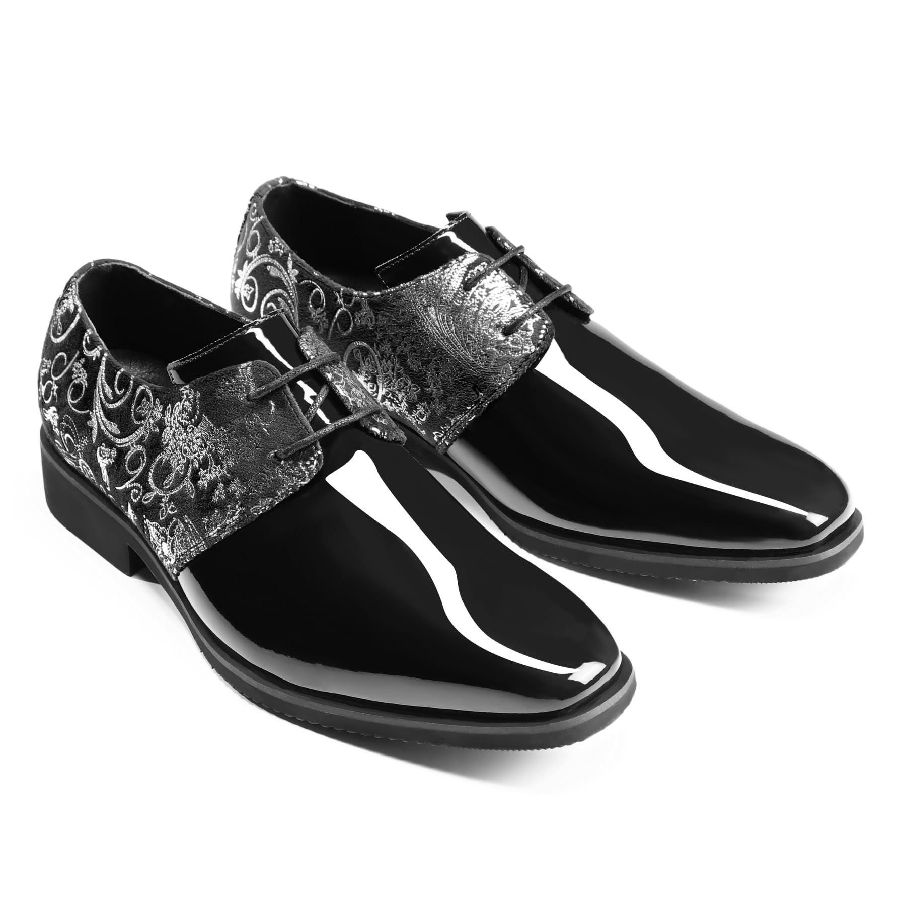 YFFUSHI Zapatos de Hombre Jacquard con Cordones Zapatos de Vestir Oxford Derby Brogues
