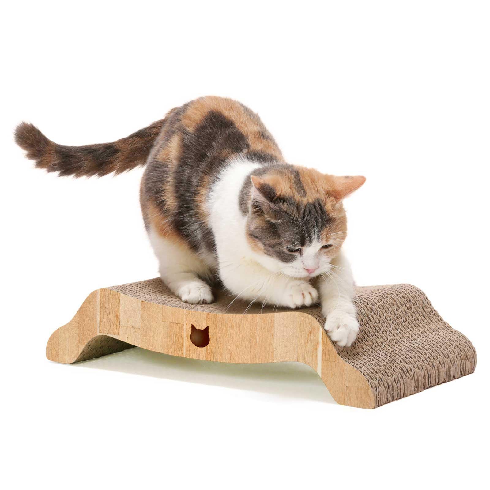 猫壱 バリバリベッドＭ 爪研ぎ ライトブラウン