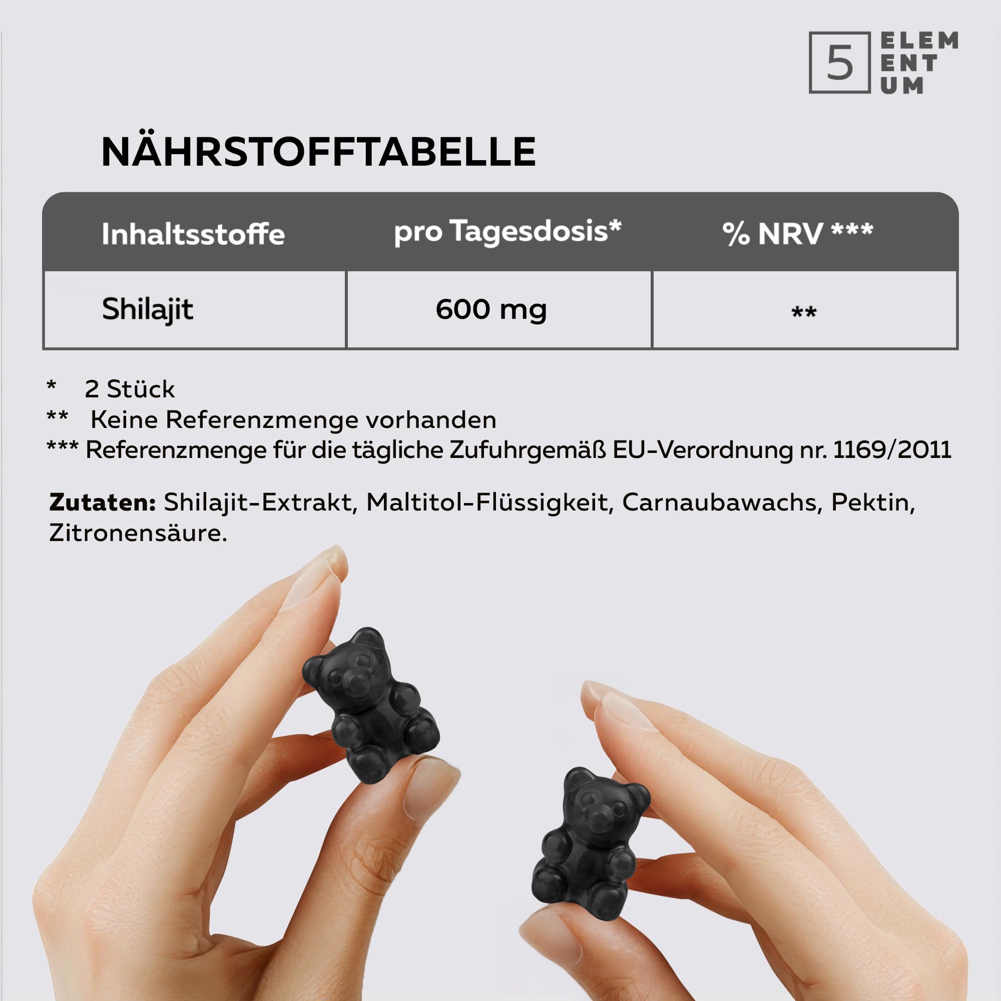 Original Shilajit Gummies – 100% Natürlich, Vegan & Zuckerfrei – Mit 71% Fulvinsäure – Energie & Verträglichkeit – 60 Gummibärchen