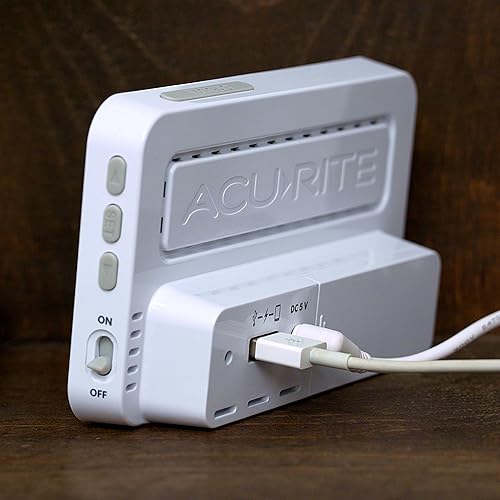 Miniatura 6 de AcuRite Intelli-Time Digital Alarm Clock for Bedroom with USB Charger, Indoor Temperature and Humidity for Heavy Sleepers (13040CA)