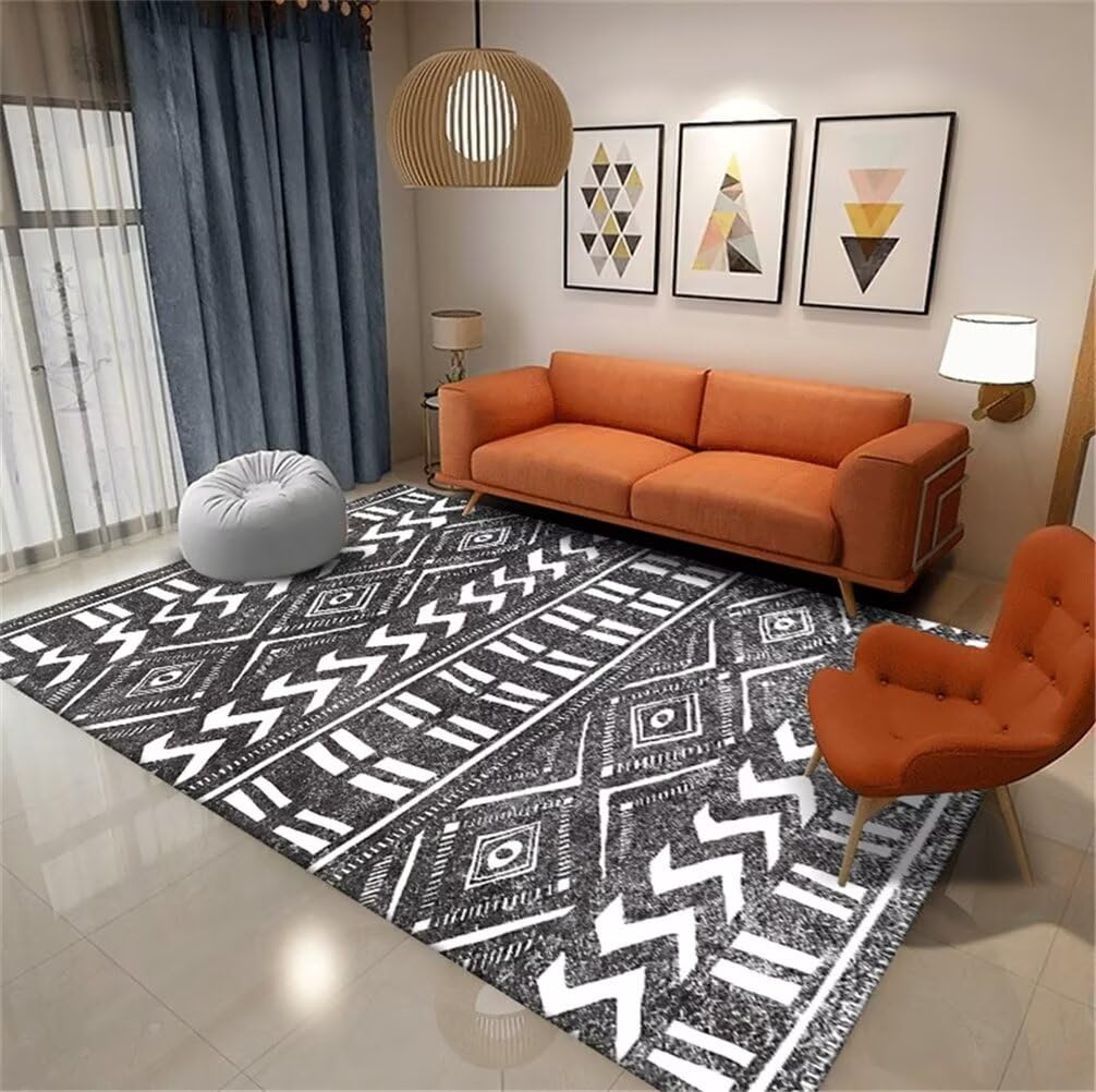 Tapis couloir facile à nettoyer 60x110cm résistant pour entrée et chambre