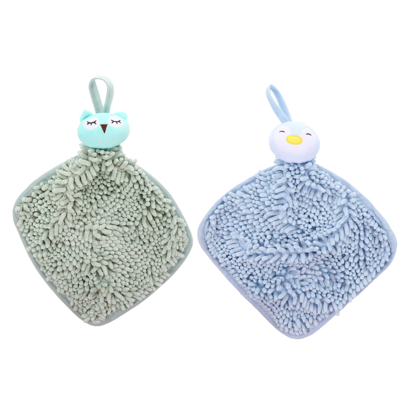 Serviettes absorbantes suspendre VOSAREA lot de 2 essuie-mains animaux pour cuisine et bain