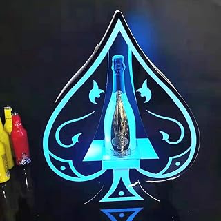 Bottle Service Sign, Bottle Presenter for Night Club, Bottle Sparklers, Ace of Spades Champagne VIP Bottle Presenter, Champagne Bottle Display Stands, for Bar, Night Club