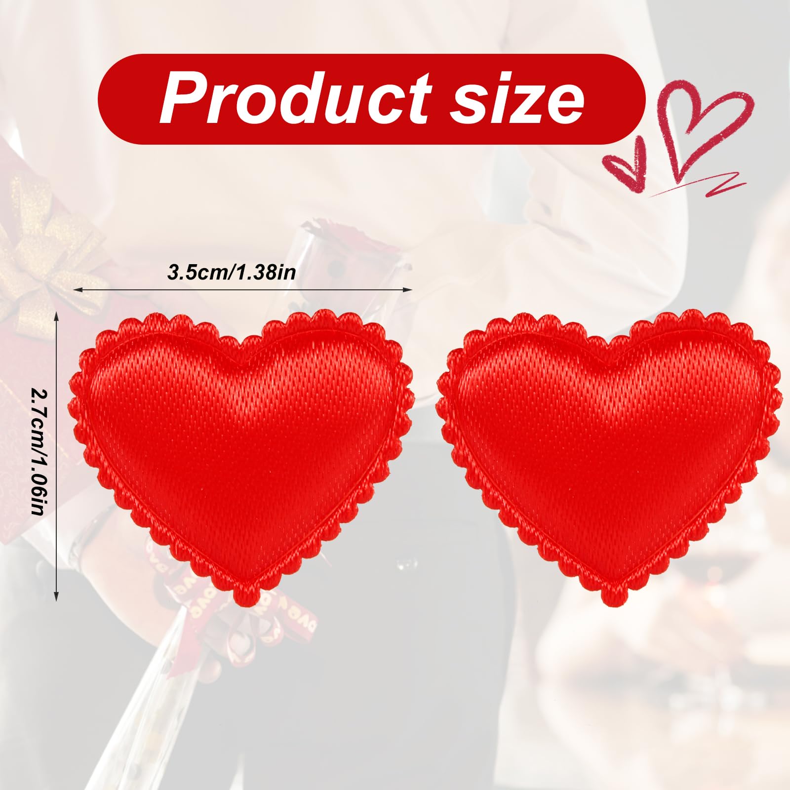WANDIC - Coriandoli a forma di cuore, 400 petali di spugna a forma di