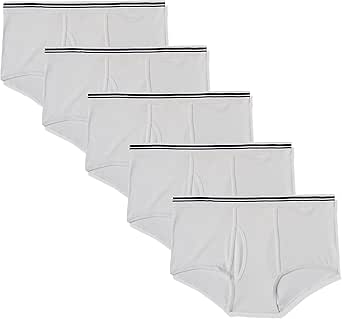 Amazon Essentials Men's Breathable Cotton Briefs Tagless Briefs 5 Pack ...