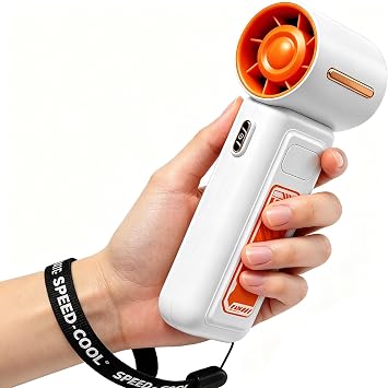 LOUISWARE Portable Handheld Mini Fan, 5 Speeds 15660 RPM High Velocity Personal Fan with LED Display, USB Rechargeable, Mini Fan with Lanyard for Makeup, Travel, Outdoor Fan, Women Men Gift