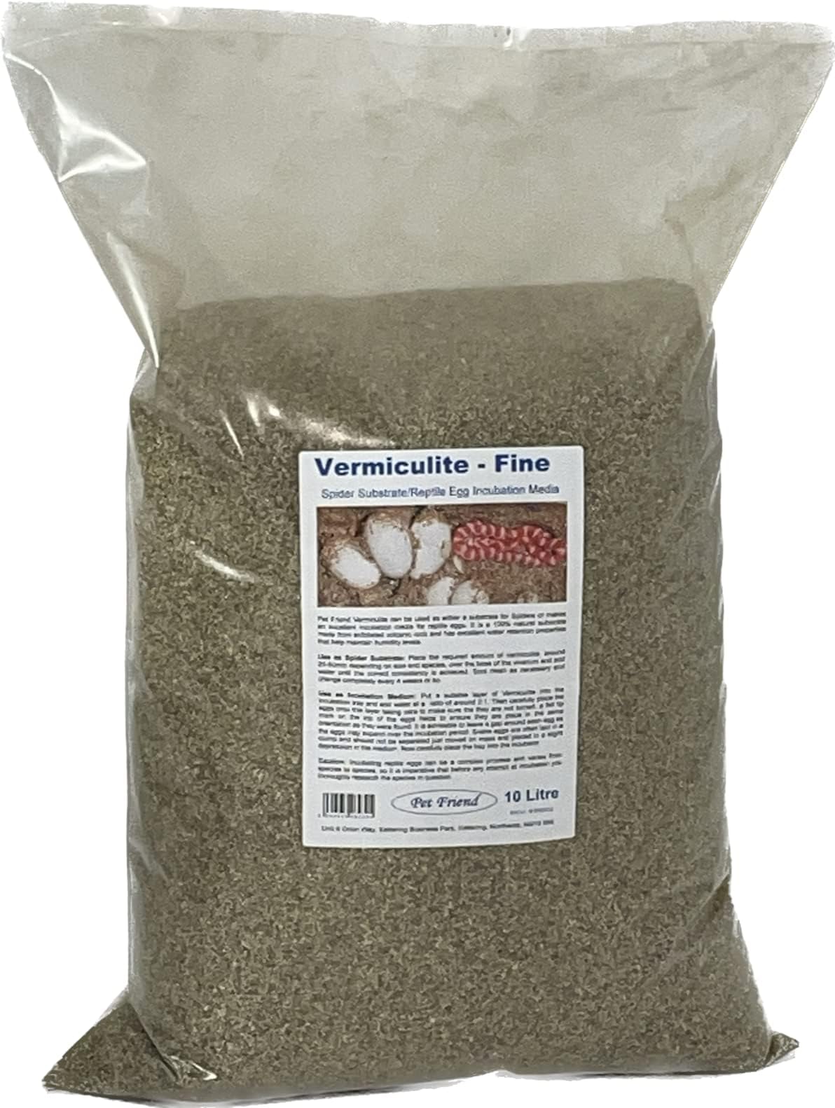 Pet Friend Vermiculite Reptile Incubation Media Spider Substrate (10L Fine)
