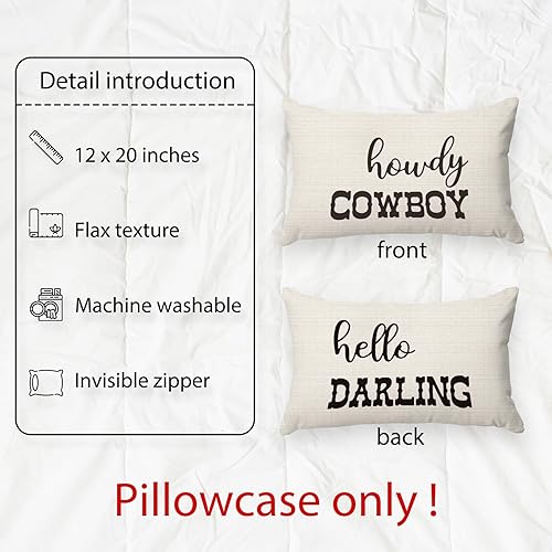 Vista 24 de Funda de almohada occidental para decoración de dormitorio, vaquera, vaquera, adolescentes, niñas, niños, fundas de almohada occidentales