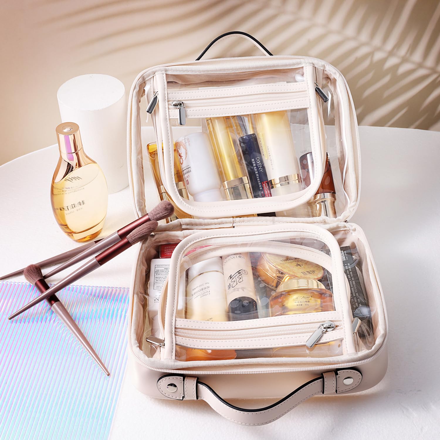 SANHECUN Clear Toiletry and Cosmetic Case