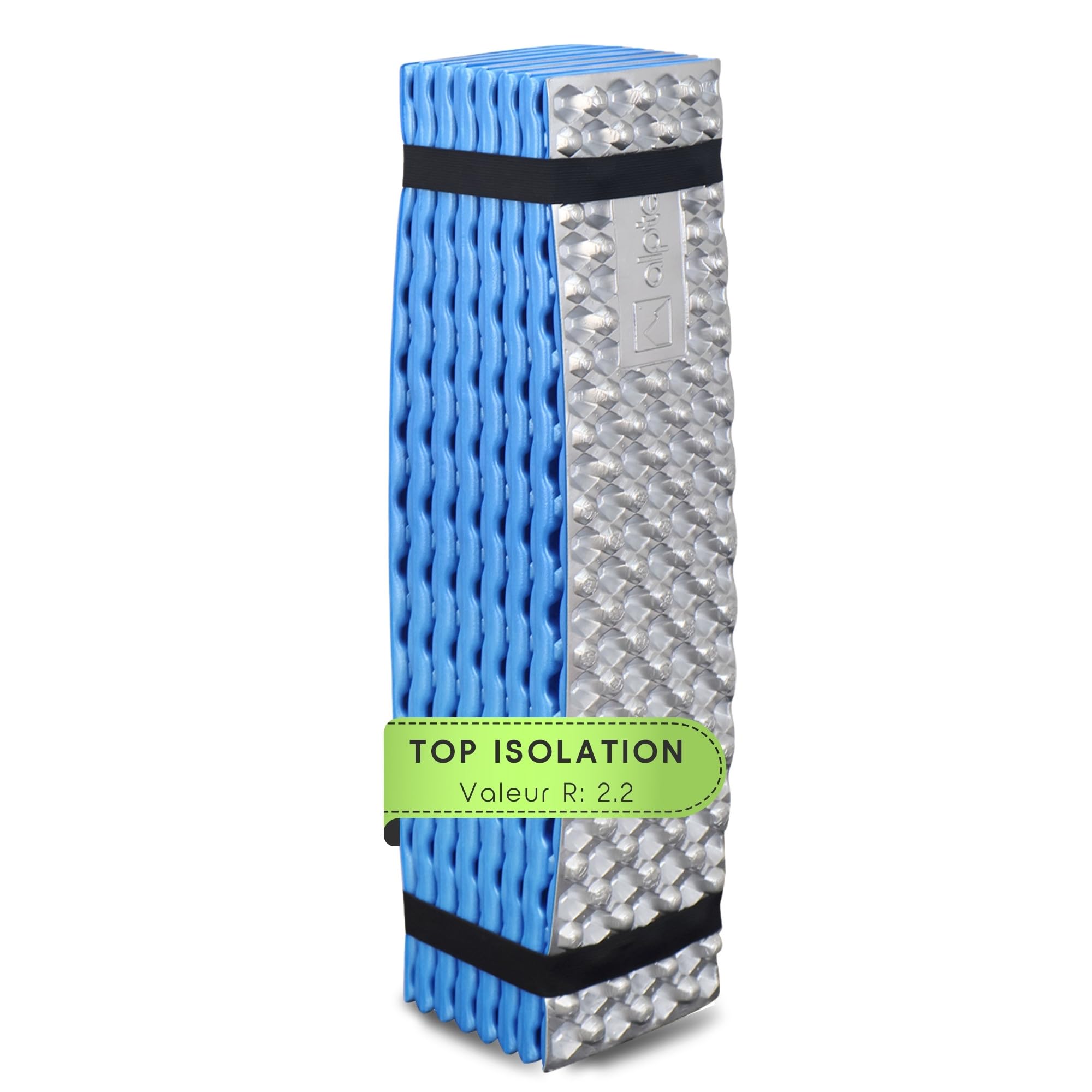 SchlafPlatz Matelas Isolant Pliable – Matelas Thermique IXPE & Matelas de Couchage pour Camping & randonnée, Ultra-léger, imperméable, Isolant, Matelas en Mousse Outdoor (Bleu)