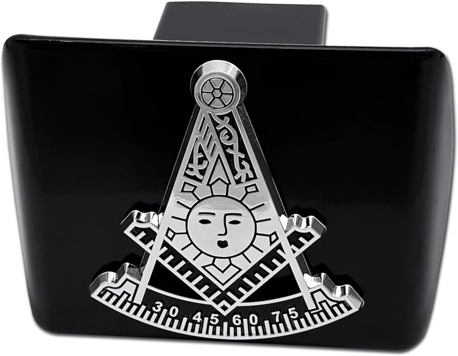Elektroplate Masonic Past Master All Metal Black Hitch Cover for Trucks and SUVs | Fits Standard 2" Trailer Hitch Receivers | Premium Weatherproof