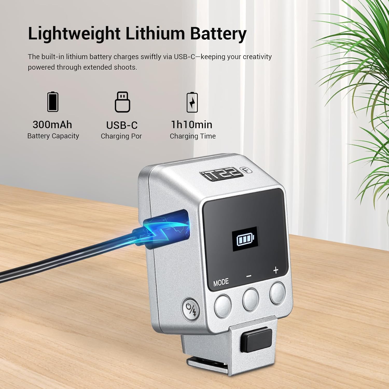 Godox iT22 N Mini Camera Flash for Nikon with 7.4V 300mAh Battery Manual/TTL Modes 700+Flashes 1.5s Recycle Hot Shoe Flash with Diffuser/Color Filters Accessories for Nikon Camera (Silver)