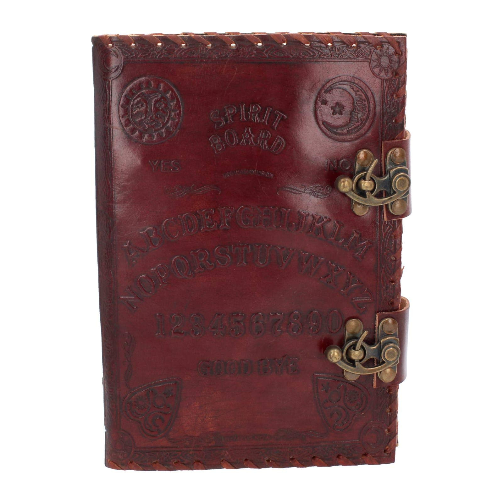 Nemesis Now Spirit Board Journal en cuir avec verrou Marron 28 cm