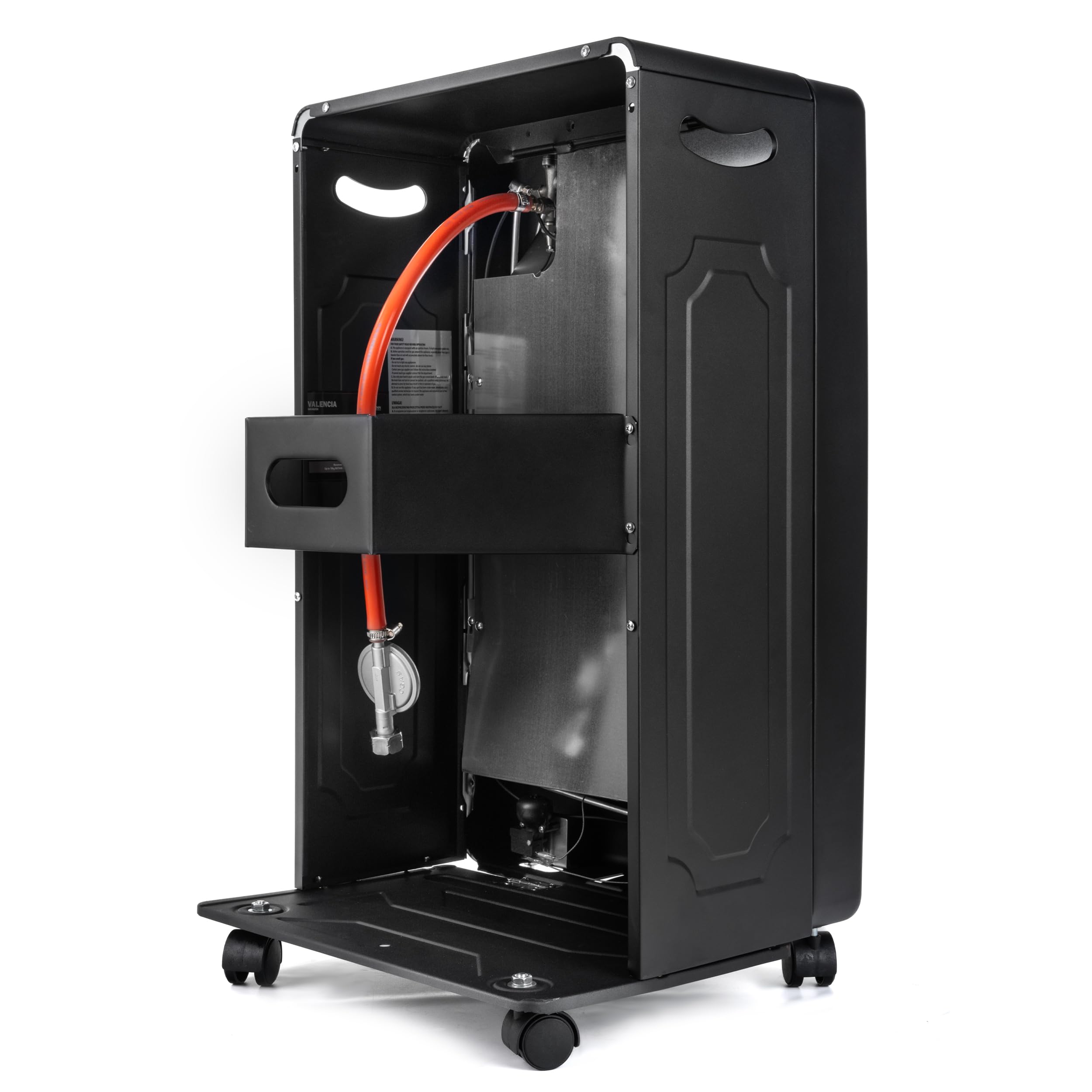 LEHMANN Poêle à gaz 3,8 kW avec 2 niveaux de chauffage, flamme bleue, allumage piézoélectrique, arrêt de sécurité, roues, chauffage pour pièces jusqu'à 80 m², GPL/Propane/Butane