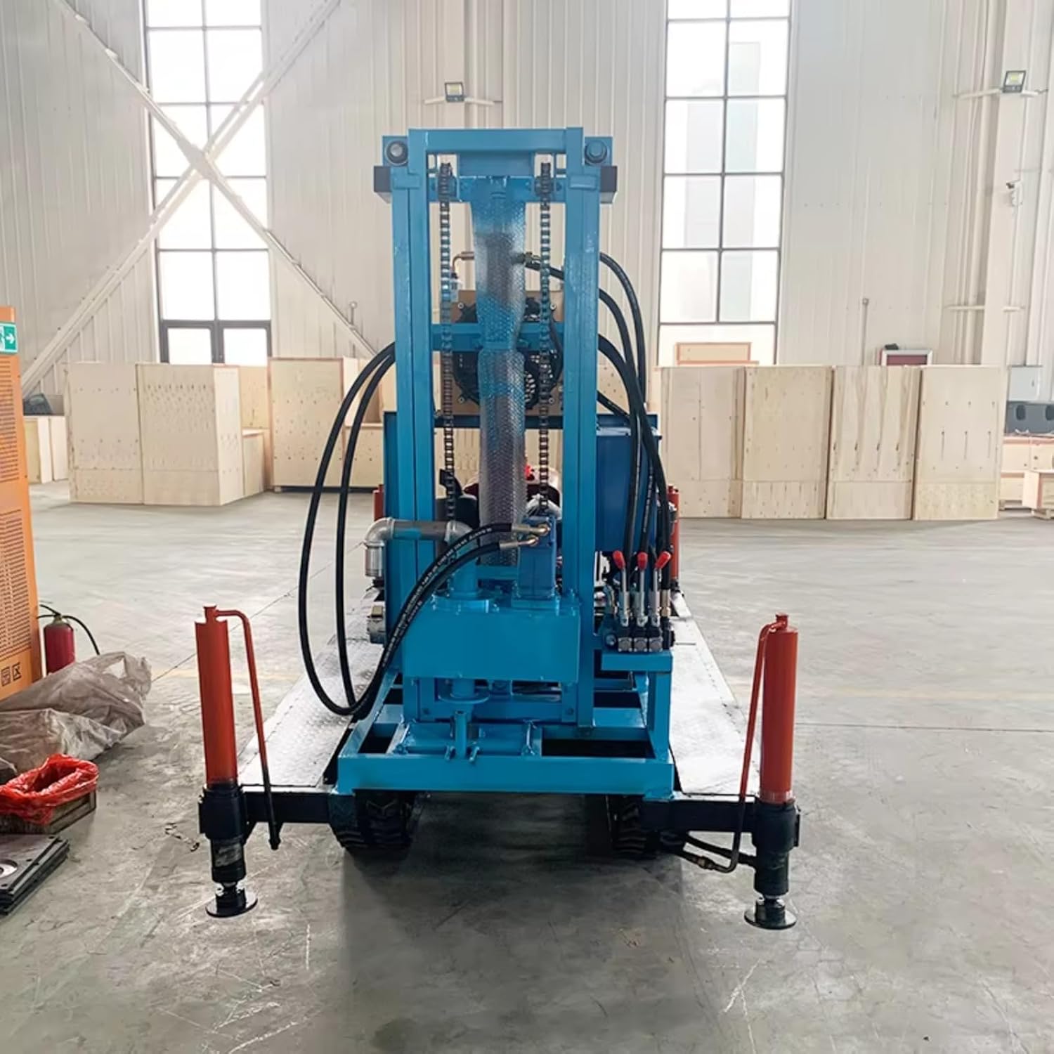Small Water Well Drill Rig With Strong Power Head Portable Borehole Drilling Equipment for Residential Rural Water Supply Farmland Irrigation