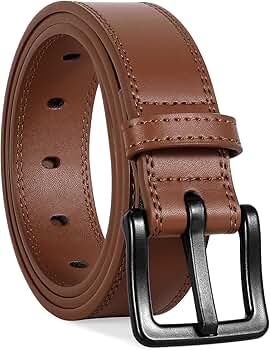 VONMELLI Nickel Free Leather Belt for Men, TSA Approved Non Metal VONMELLI Nickel Free Leather Belt for Men, TSA Approved Non Metal