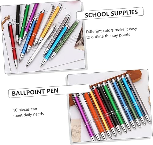 Vista 9 de Operitacx 10pcs bolígrafos retráctiles coloridos suministros de oficina para estudiantes experiencia de escritura suave