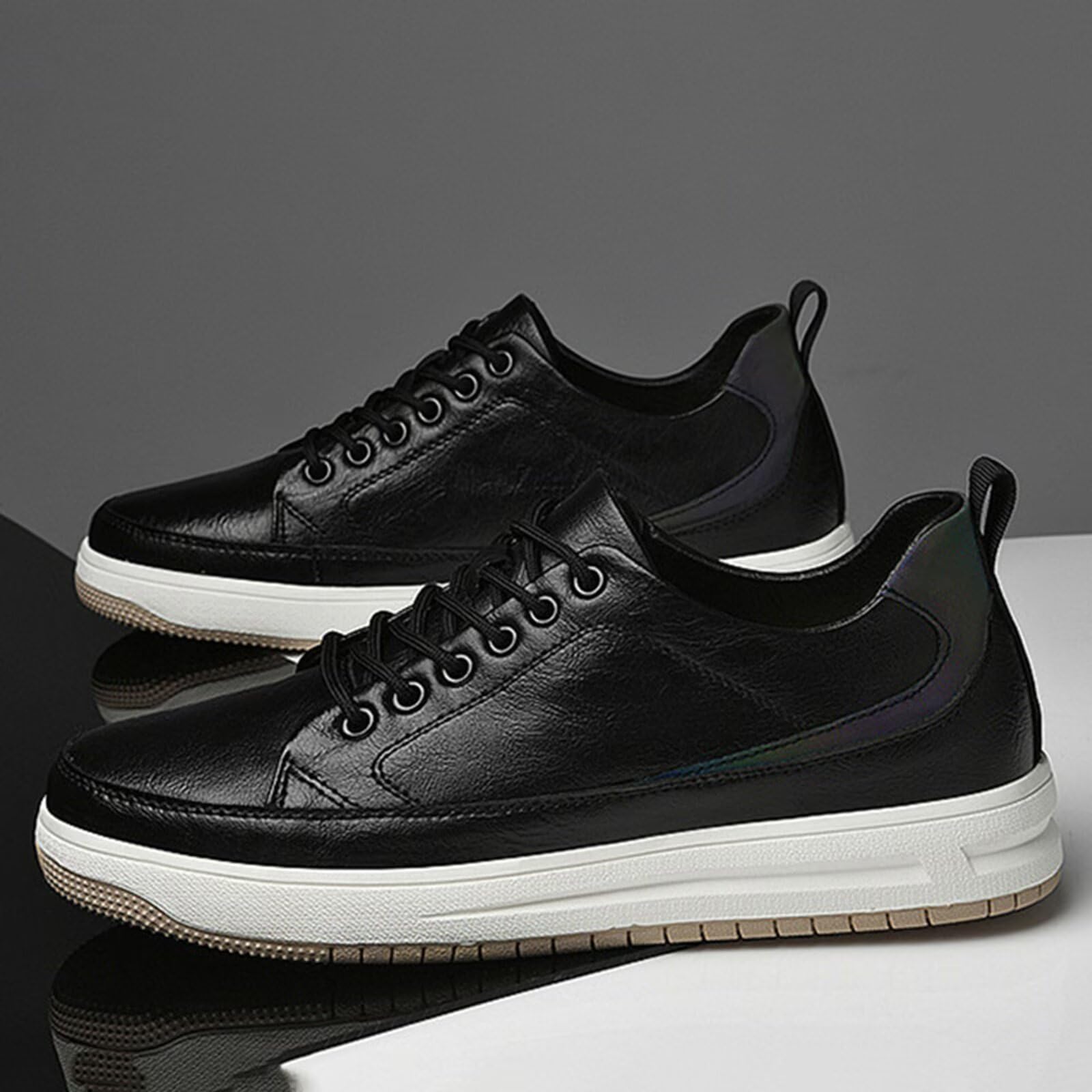 Zapatos con Alzas Invisibles para Hombre - Zapatillas Deportivas con Alzas de 6 cm de Altura, con Cordones, Transpirables y de Moda para Caminar