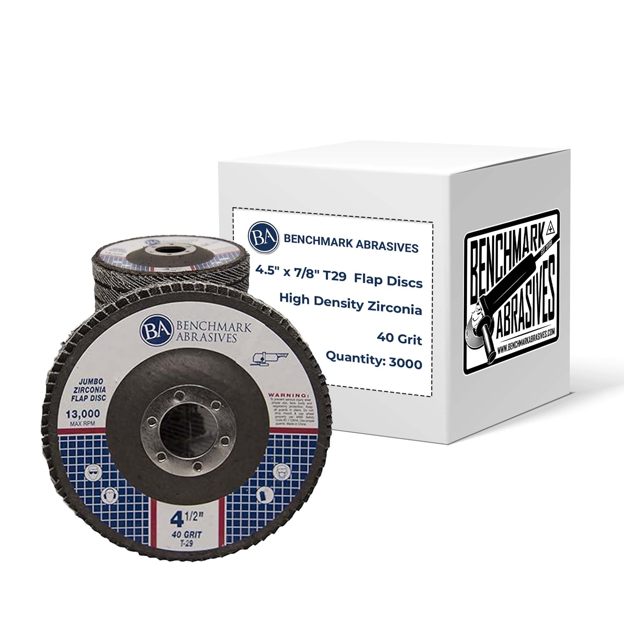 Benchmark Abrasives 4.5" x 7/8" Zirconia Type 29 Flap Discs, 40 Grit — Amazon image 10