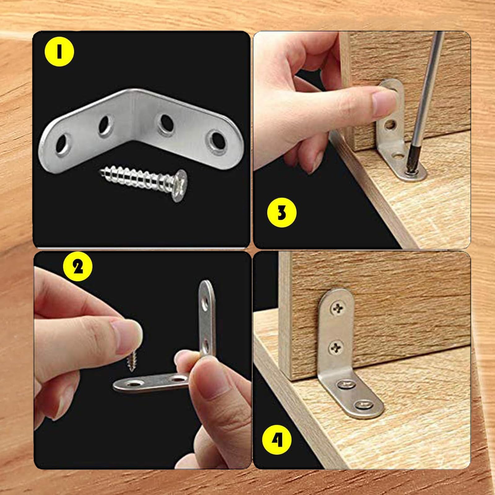 Staffa Angolare Di Riparazione Gialla Zincata In Acciaio 125Mm - Foto 8