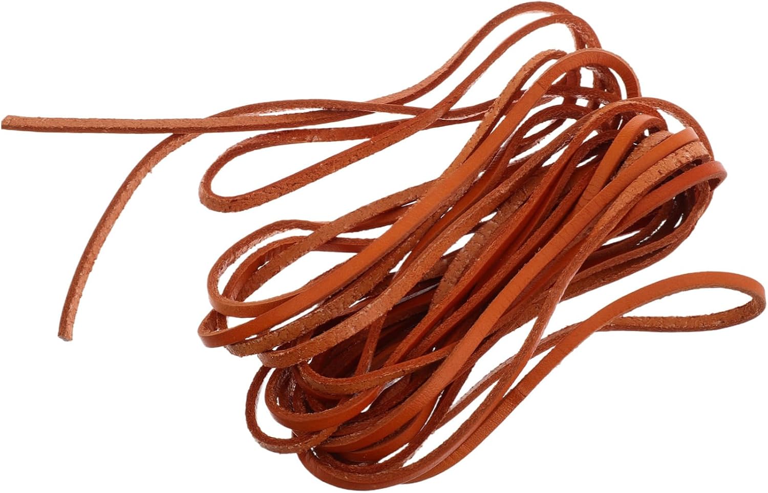 Uonlytech Leather Cowhide Cord for DIY Jewelry Making Flat Braided String for Bracelets and Necklaces Light Brown Durable and Versatile Craft Rope for Dream Catchers and Art Projects