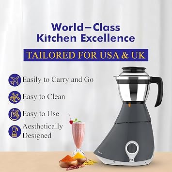 Butterfly Matchless Mixer Grinder 4J, 110 V, Grey, 550 Watts