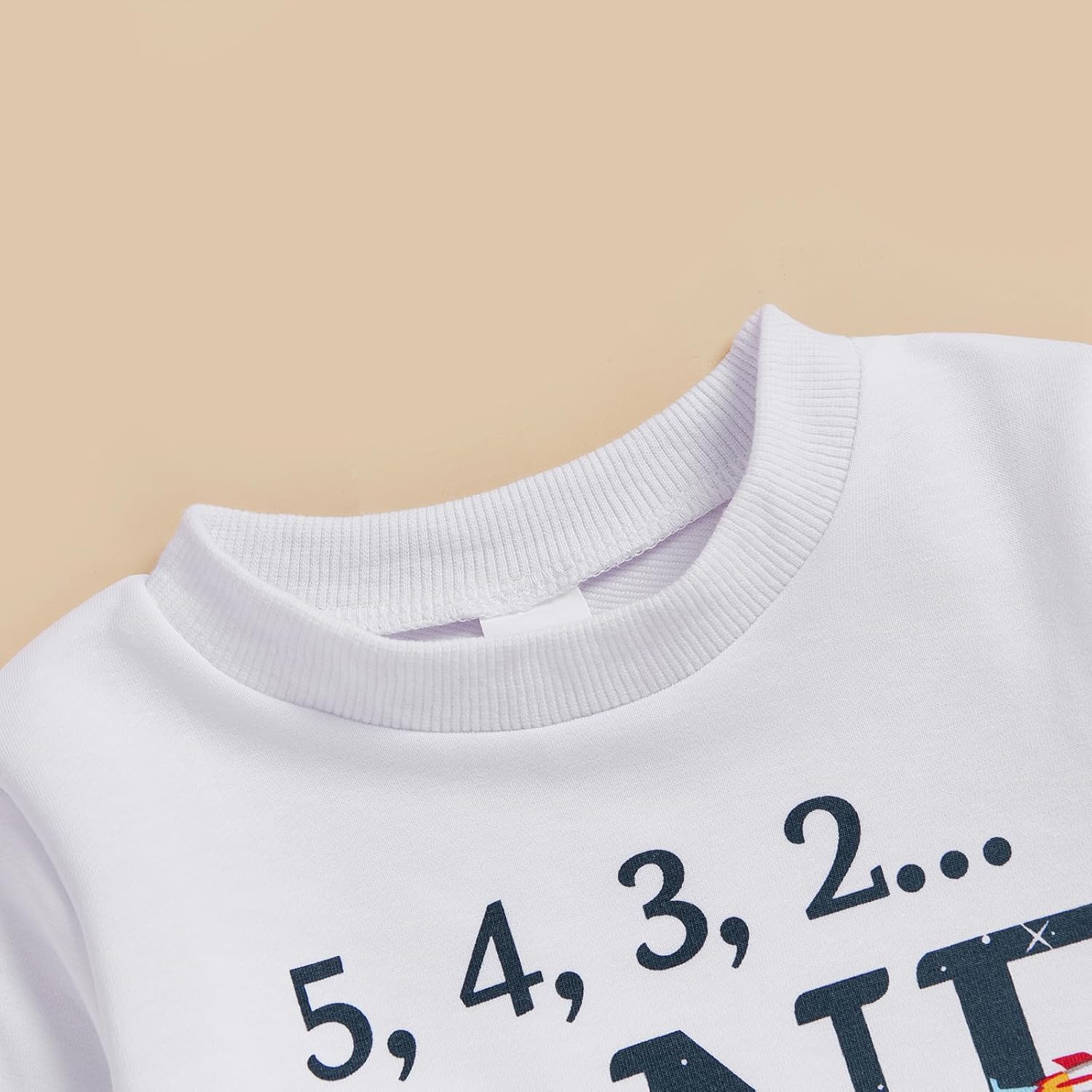 Baby Boy First Birthday Outfit Letters Printed Long Sleeve Crewneck Sweatshirt Tops Pants Cute Cake Smash Outfit - Image 4