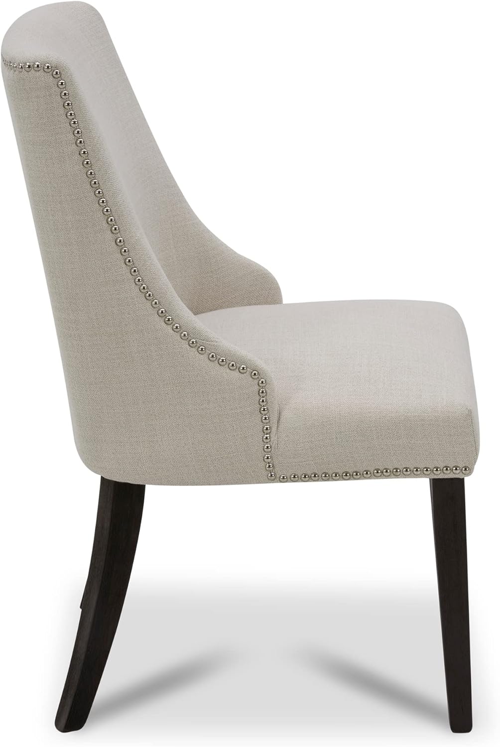 CHITA Farmhouse Dining Chairs with Nailhead Trim, High Back upholstered Chairs, Dining Room Chairs Set of 2,Linen : Everything Else