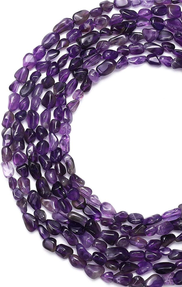 Irregular Natural Amethyst Crystal Stone Loose Semi Gemstone Beads for Jewelry Making 5-8mm 38cm Amethyst 5-8mm 38cm