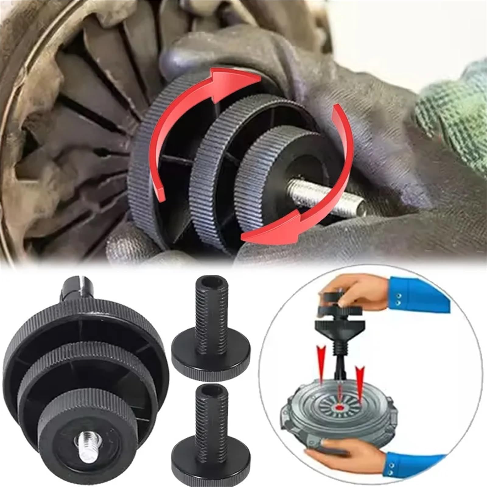 Kit centraggio Frizione Strumento Calibrazione Frizione Auto Set Cuscinetti Mano Centratura Volano Correttore Fori Universale Autoveicoli
