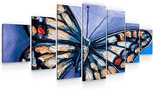 Miniatura 13 de Startonight Enorme lienzo decorativo para pared, diseño abstracto y elegante de coche negro, juego de 7 marcos grandes de 40 x 95 pulgadas Coche