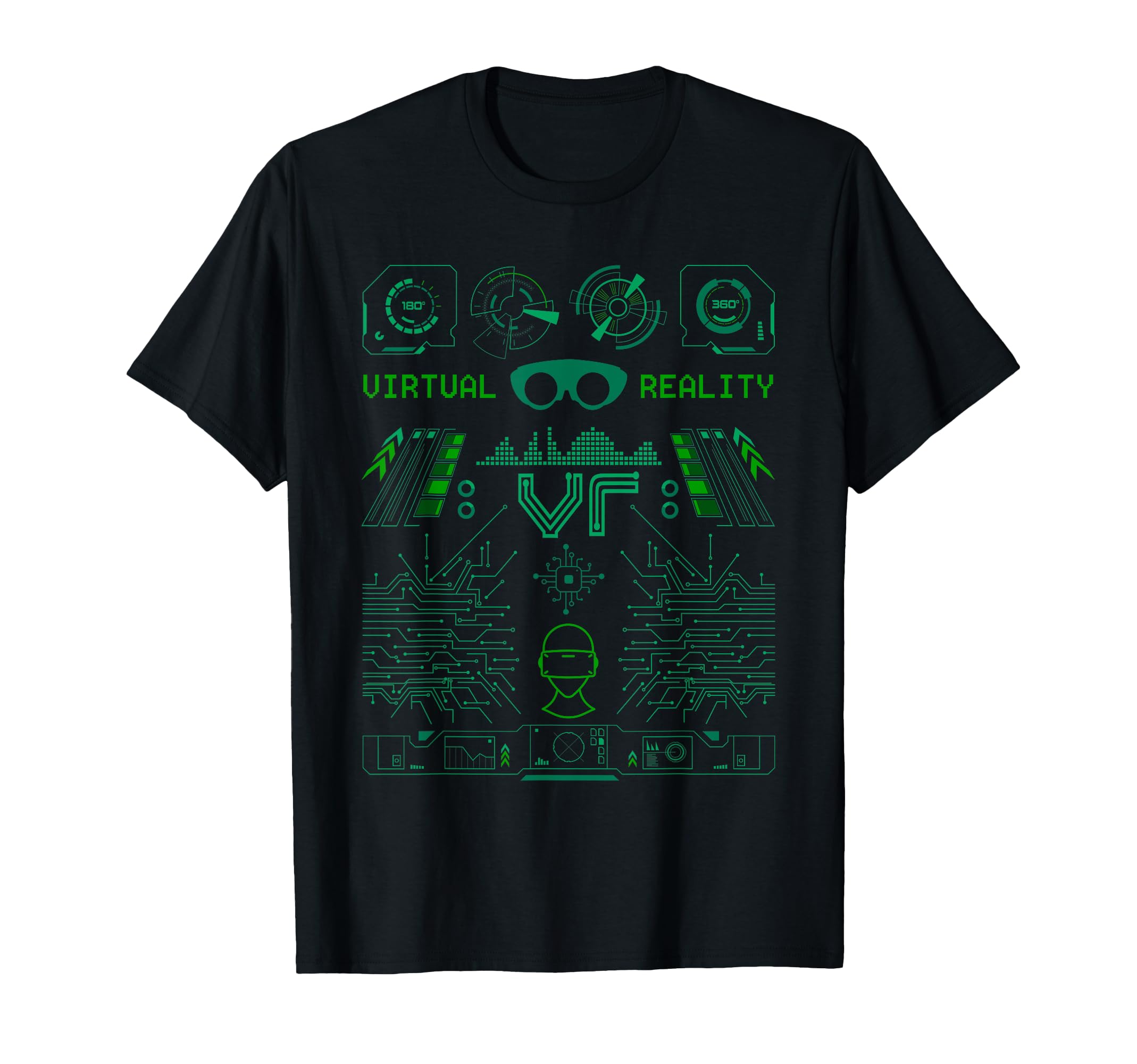 Camiseta de realidad virtual VR Retro Gamers, Negro, S