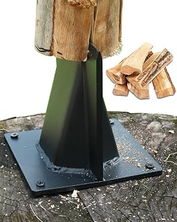 Firewood Kindling Log Splitter Cracker-No Need Axe! Portable Heavy Duty Manual Steel Safety Easy Wedge Wood Cutter Tool(Black Spliter,4.1 lbs)