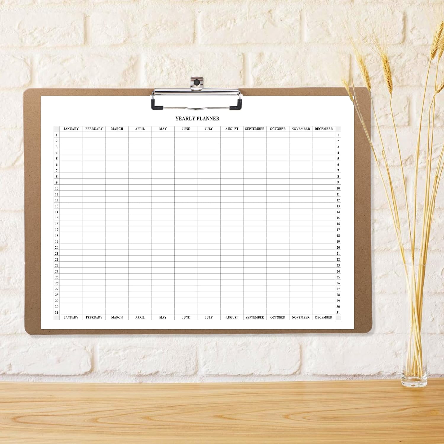 13'' x 17'' Clipboards, 4 PCS A3 Double Clip Hardboard Extra Large Clipboardes, Clipboards Low Profile Clip Art Clipboard Wood Material Drawing Clipboard