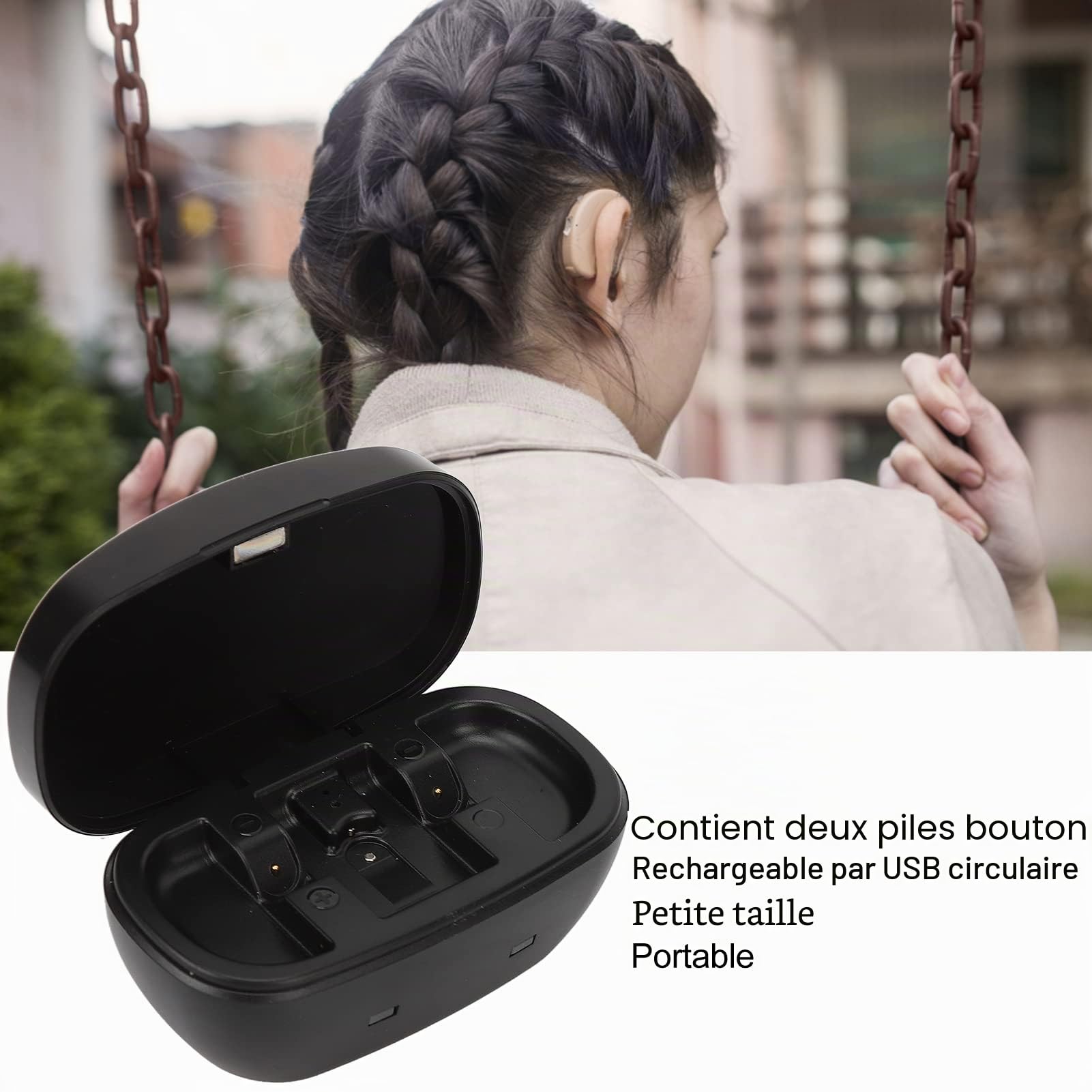 Appareils Auditifs, Chargeur de Piles D'amplificateur Auditif P 13 Chargeur Rechargeable Haute Puissance Chargeurs D'aide Auditive USB Ensemble de Batterie à Cycle Durable adapté