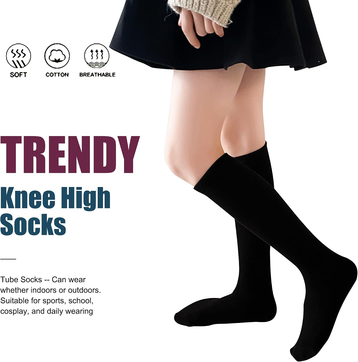 UTTPLL 4 Pairs Toddler Soccer Socks Kids Girls Boys Baseball Sports Socks Uniform Stripes Knee High Long Tube Socks