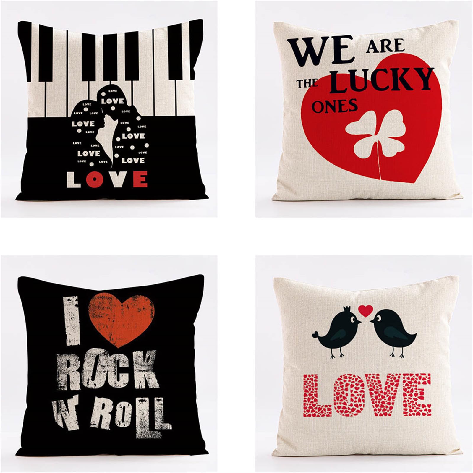 Housse coussin 50x50cm motif coeur d'amour pour créer un cocon chaleureux dans votre maison