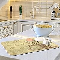 Vista 6 de senya Tapete de secado de platos súper absorbente, tapete de microfibra de secado rápido, 24 x 18 pulgadas, almohadilla de secado de platos