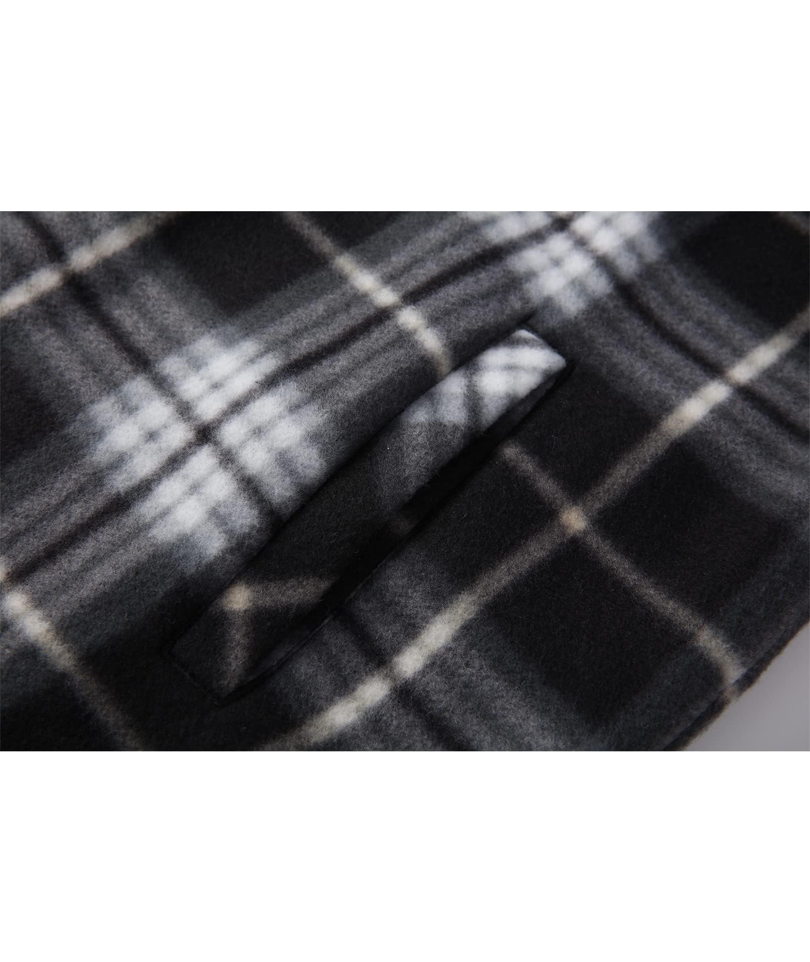 zitysport Shirt Jacket Uomo Plaid Lined Winter Jacket Thermo Shirt con zip e Cappuccio