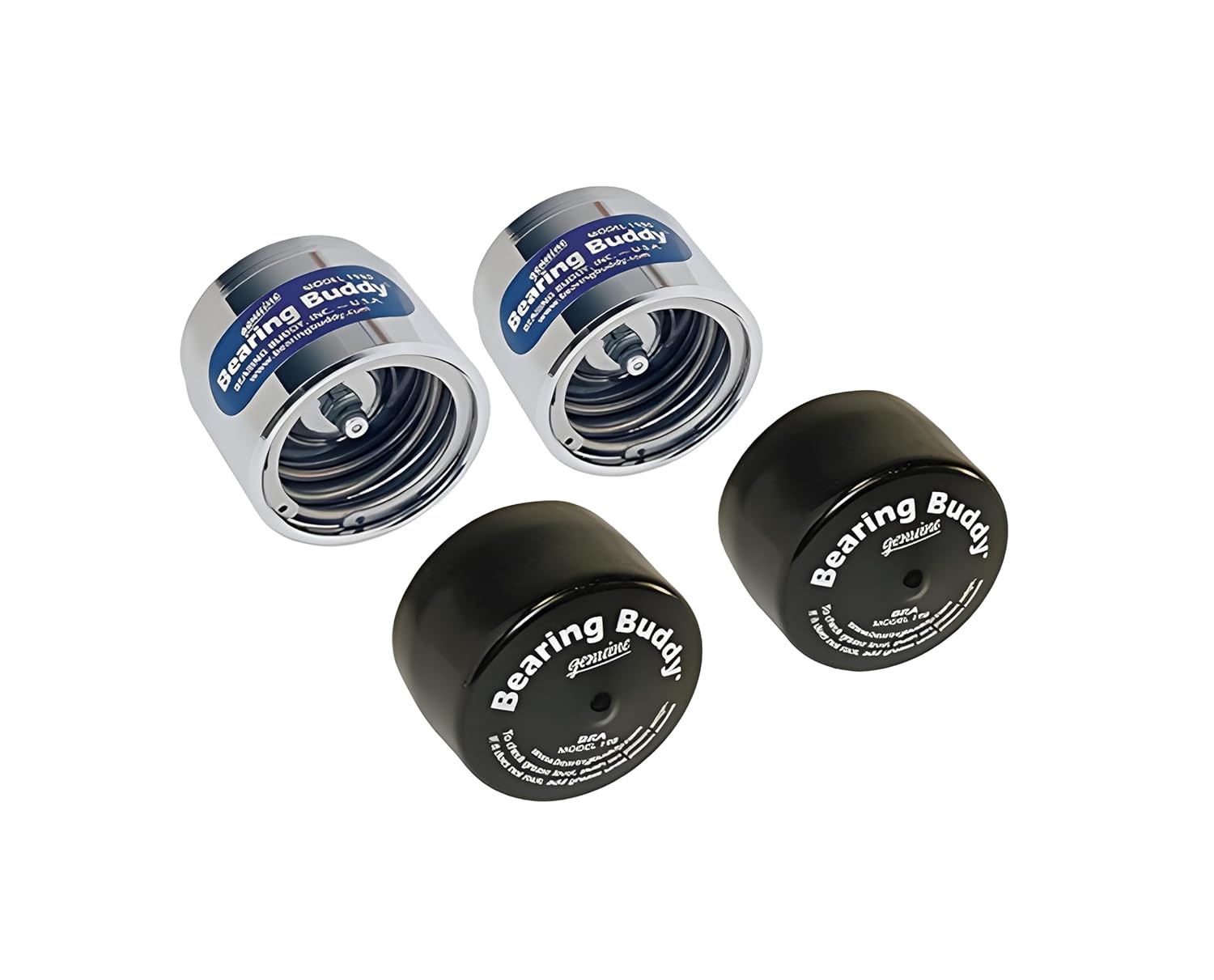 Bearing Buddy Caps of 2.328" Diameter - Trailer Bearing Dust Cap Protector for Trailers - Chrome Buddy Bearing Caps - Bearing Buddies for Trailers to Keep Water and Dirt Out of Hub and Bearings -Pair