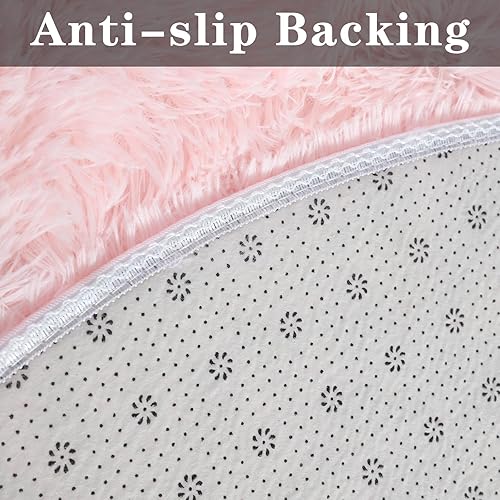 Miniatura 5 de ConCus-T Juego de 2 alfombras de área rosas para el día de la madre, alfombra peluda de pelo sintético rosa teñido anudado para cocina, sala de